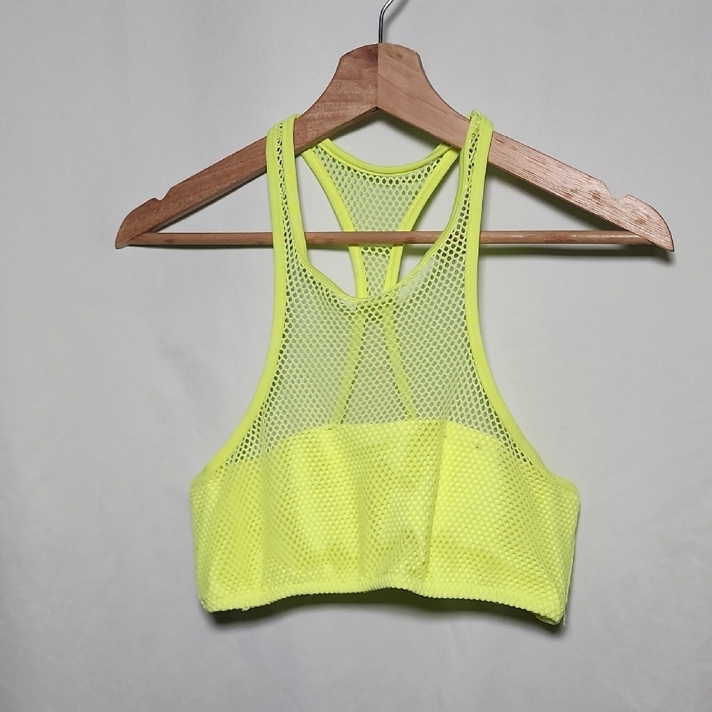 Victoria's Secret Neon Yellow Mesh  Bra